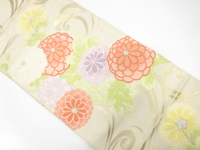 JAPANESE KIMONO / ANTIQUE FUKURO OBI / SILK / WOVEN STREAM